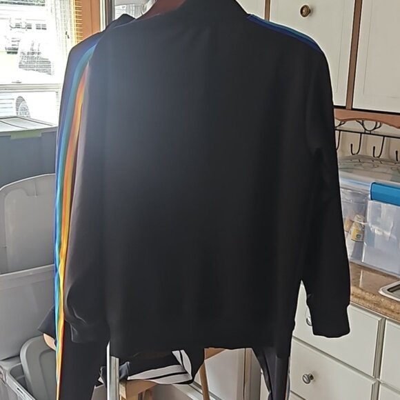 Palm Angels Black Track Suit with Rainbow Striping - Picture 5 of 5